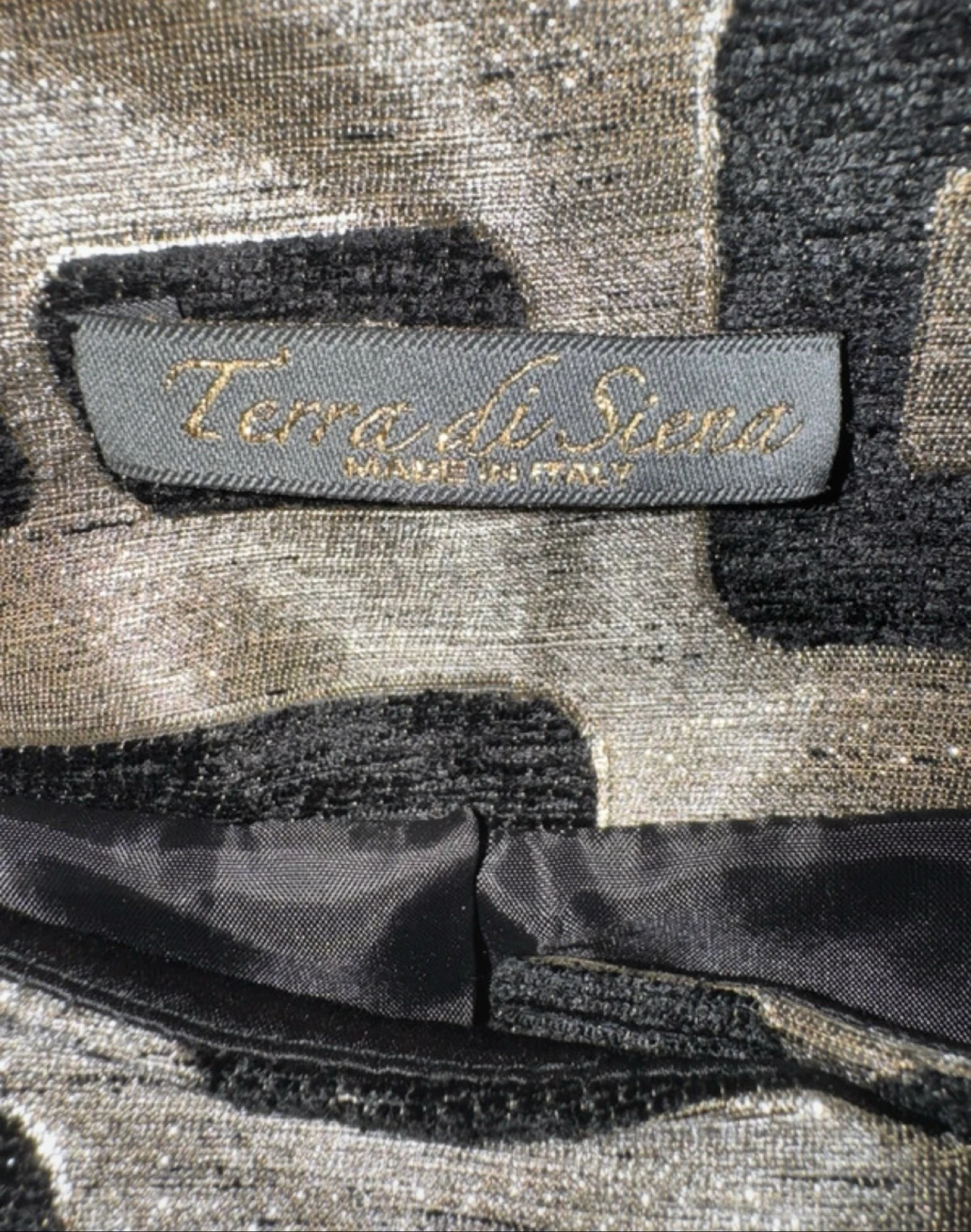 Terra di Siena veste en jacquard imprimé brillant Made in Italy taille L – photo 7